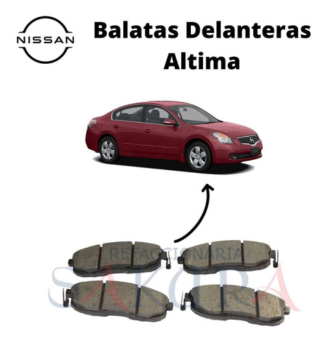 Juego Balatas Delanteras Altima 2.5 2007-2012 Nissan Kv