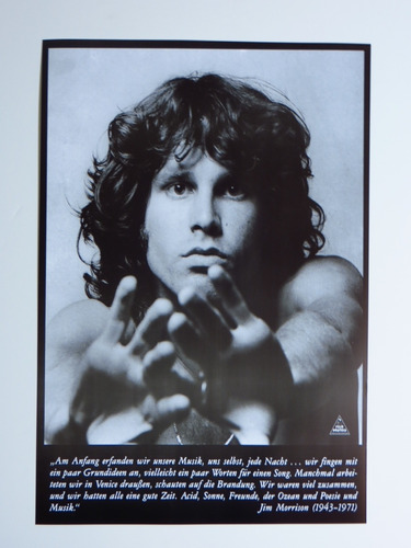 Poster Jim Morrison Blanco Y Negro 