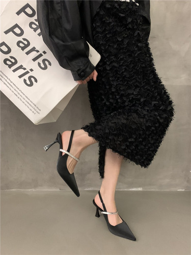 Sandalias Con Tacón Estilo Francés, Moda Verano Y Versátil