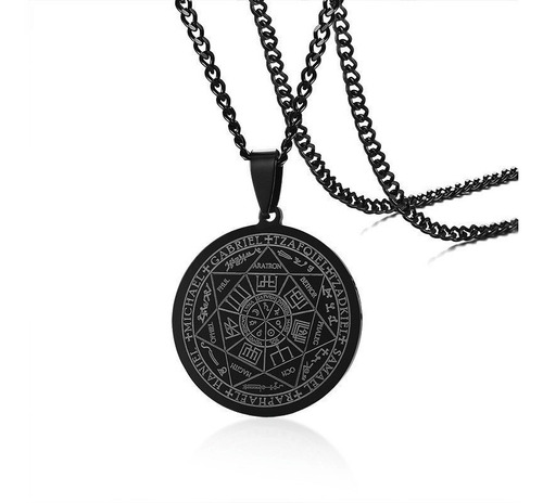 Collar Siete Arcángeles Solomon Kabbalah Amuleto Para Hombre