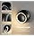 Apliques De Pared Led Giratorios Color Negro, Set De 2