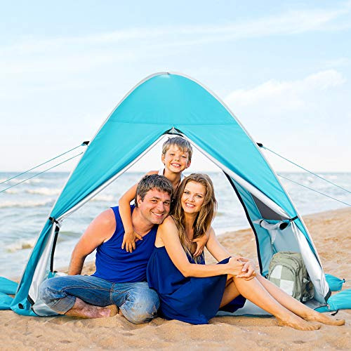 Wolfwise Upf 50 Easy Pop Up Beach Tent Sun Refugio Instant A