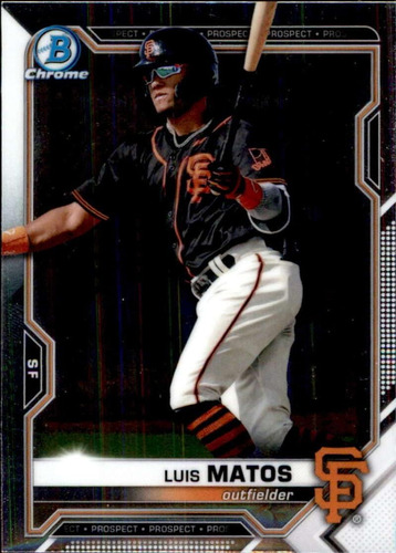 2021 Bowman Chrome Draft Bdc-5 Luis Matos Rc Novato San Fran