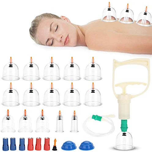 24pcs Professional Cupping Therapy Equipmentm Kit, U-shape C