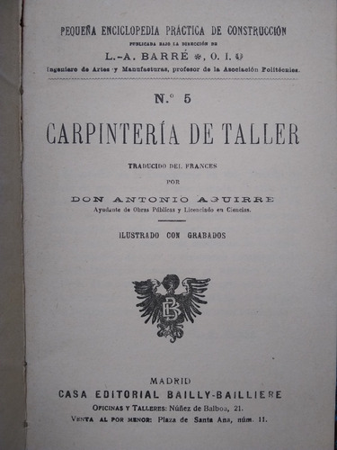 Carpintería. Pequeña Enciclopedia Práctica De Construcción 5 (Usado)