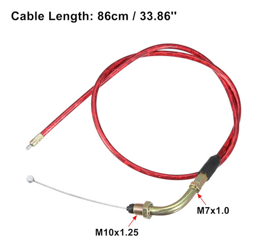 X Autohaux Throttle Cable 34'' Replacement Motorcycle Elb...