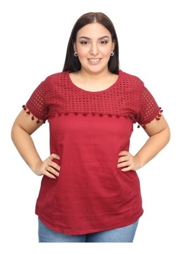 Blusa Forever 21 Detalle Broderie Amplia Importada