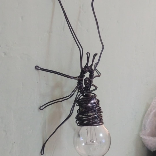 Araña De Alambre Con Foco