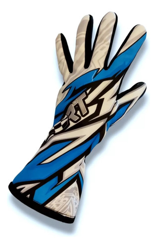 Guantes Karting, Automovilismo Deportivo Azul Y Blanco L