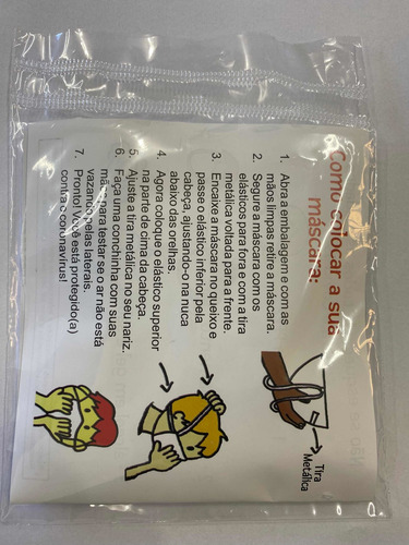 Imagem 5 de 5 de Máscara Pff2/tamanho P Infantil Ekomascaras Kit 10 Unidades
