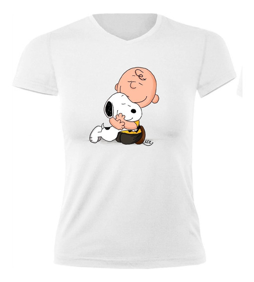 Polera Mujer Algodón 100% Snoopy Charlie Brown Mep 