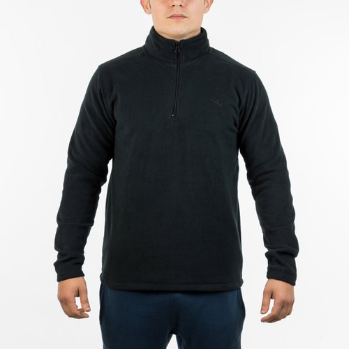 Diadora Men Micropolar Half Zip Sweater - Black