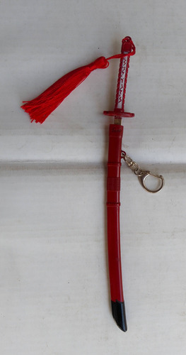 Llavero Espada Katana Bleach 23cm . No Traba ( Leer) Rojo (Usado)
