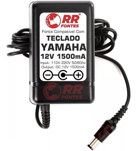 Fonte Carregador 12v 1,5a Teclado Yamaha Psr-e323 Psr E323