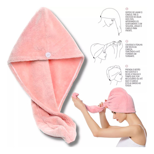 Toalla De Baño Con Cabeza De Toalla Para Secar El Cabello, 1