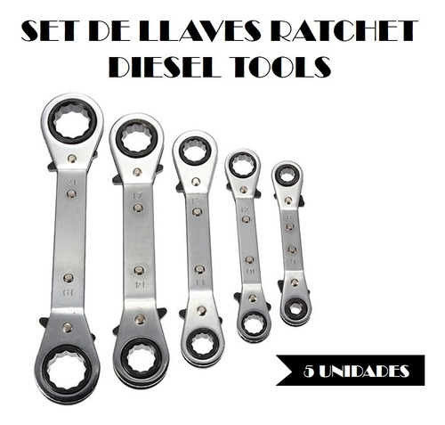 Juego De Herramientas Ratchet Llave Combinada 5pzs