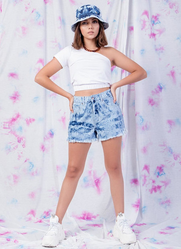 Short Denim Squeeze Sharina Tye Dye Sky