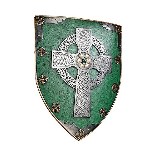 Celtic Cross Warriors Shield Decoración Medieval Escul...