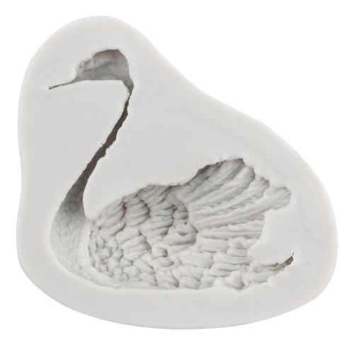 4pcs Molde De Silicona Cisne Fondant Chocolate Pasta Resina Color Gris
