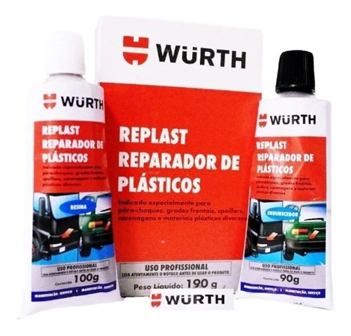 Replast Repara Solda Plastica Cola / Veda Para Choque Wurth