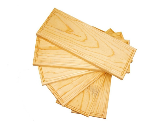 Kit 6 Tablas De Madera 15x40cm Artesanales P/sushi, Carnes