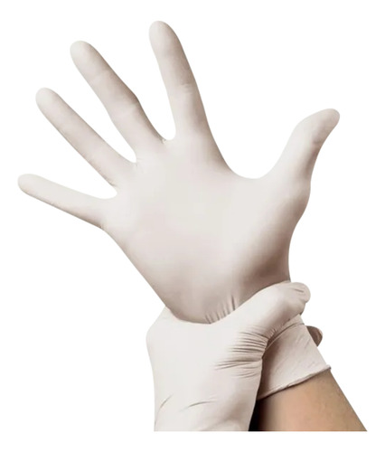 100 Luvas Latex Descartáveis Antiderrapantes Medix Tamanho P