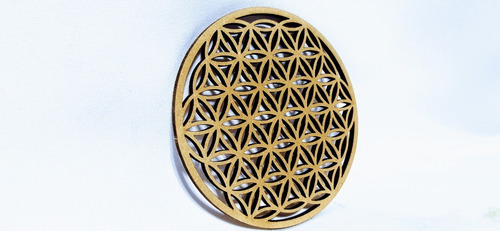 Imagen 4 de 6 de Flor De La Vida 25cm Calada - Mdf / Fibrofacil
