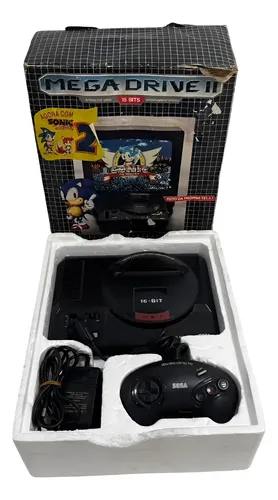 Sega Mega Drive 2 Tectoy Preto+joystick+ Jogo Sonic Nacional