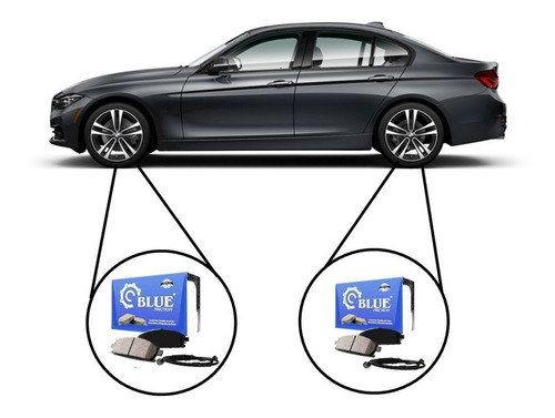 Pastilha Dianteira + Traseira + Sensor Bwm 328i (cerâmica)