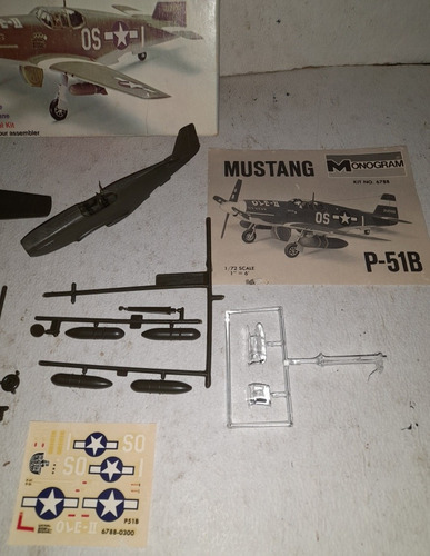 Avion Mustang P-51b Kit Monogram Escala 1/72 (Usado)