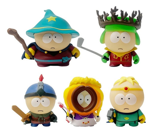 5 Figuras South Park. 7 Cms. Eric, Kyle, Kenny, Stan, Butter