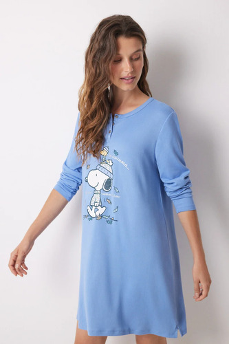 Pijama Camisón Corto Supersuave Snoopy Peanuts