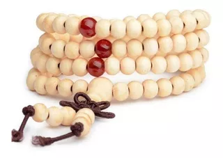 Pulsera Tibetana Budista Madera Unisex Meditacion Yoga Cuent