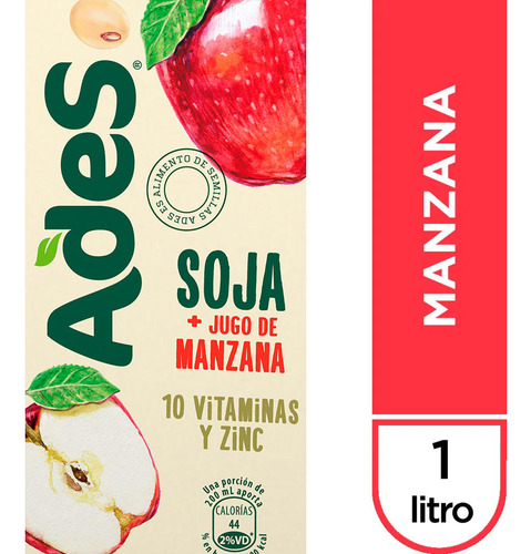 Bebida Vegetal Ades Manzana 1 L