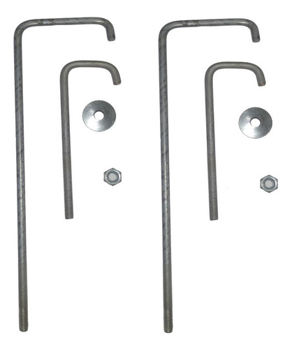 Gancho Para Techo Tubo 2x1 Paq 100 Pza Con Aradelas Tuerca
