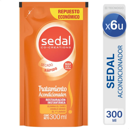 Acondicionador Sedal Restauracion Instantanea Repuesto X6