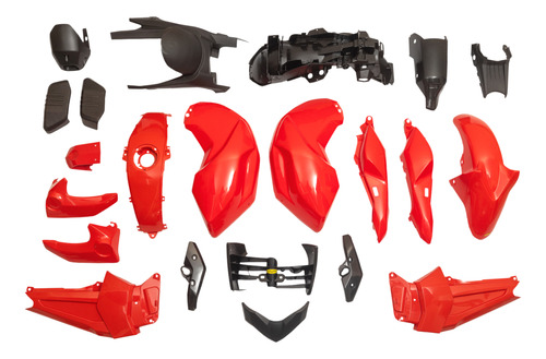 Kit Platicos Completos Yamaha Fz 16 Rojo 20 Piezas Vc