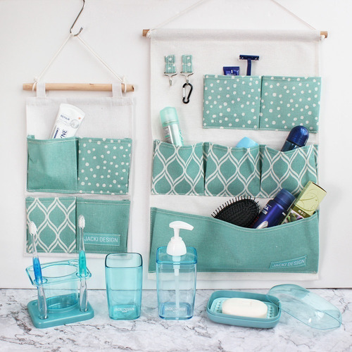 Imagem 4 de 4 de Prateleira Com Varão Porta Fralda Bebe Porta Trecos 6 Bolsos