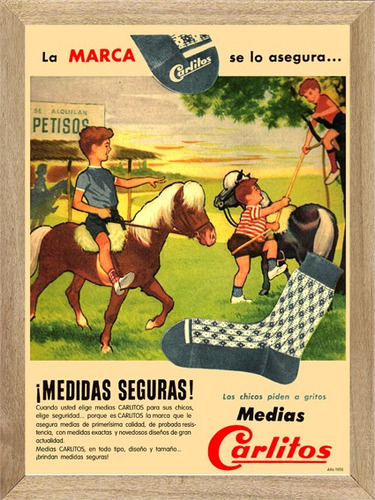 Medias Carlitos , Cuadro, Poster, Publicidad   L675