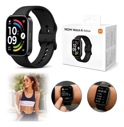 Relógio Smartwatch Redmi Watch 6 Active Preto Global Preto Mesh Preto | Mesh