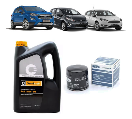 Kit Filtro Aceite Fiesta Focus Ecosport  2.0 1.6 Sigma 