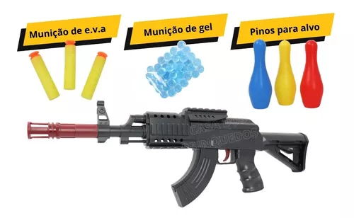 Metralhadora – Rifle – M762 Lança Nerf e Bolinha gel – Maior Loja