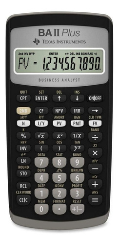 Calculadora Financiera Texas Instruments Ba Ii Plus Color Negro