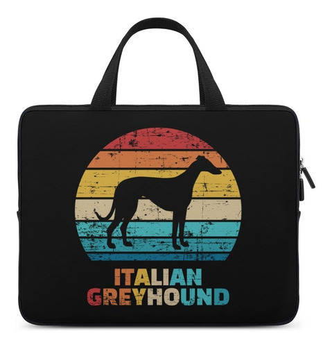 Bolsa Ordenador Portatil Duradera Galgo Italiano Retro Funda