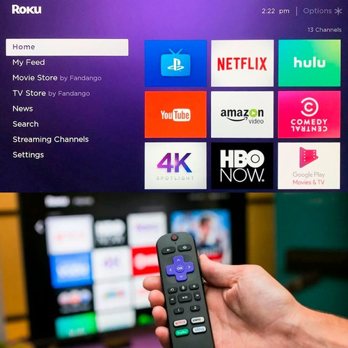 Imagen 6 de 9 de Roku Express 3930 Estándar Full Hd 32mb Negro Ram De 512mb