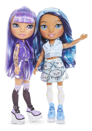 Rainbow Surprise Dolls Amethyst Rae O Blue Skye, Multicolor