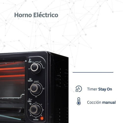 Horno Eléctrico Bgh 16 Litros Bhe17m20n Color Negro