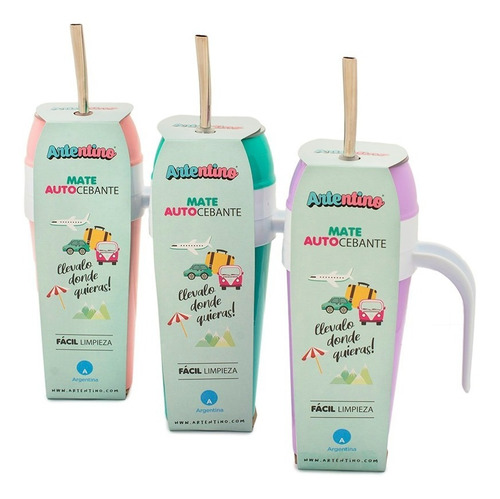Jarro Mate Listo Autocebante Termo Bombilla Regalo Original