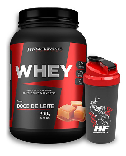 Whey Protein Doce De Leite 900g + Coqueteleira