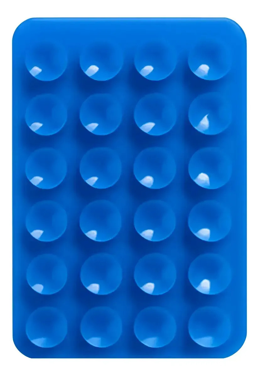Suporte Capinha Celular Ventosa Silicone Adesivo Espelhos - Azul Escuro